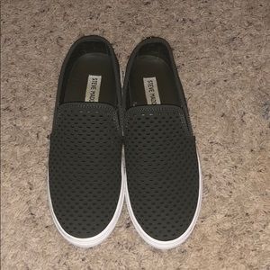 Olive green Steve Madden slip on shoes